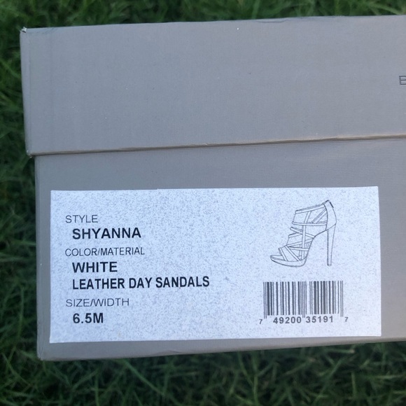 BCBG Shyanna White and Black Leather Heels - Picture 4 of 4